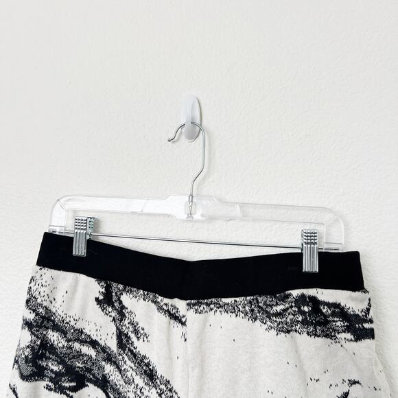 [Twenty Montreal] Black White Marble Abstract Print Knit Shorts Size Small S - Picture 4 of 11